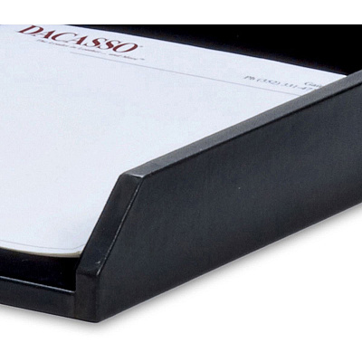 Dacasso Legal Tray - Black Leather (A1005)