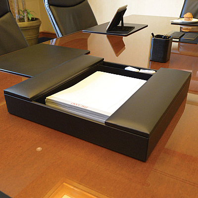 Dacasso Classic Leather Enhanced Conference Room Organizer (A1090)