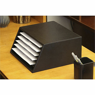 Dacasso Classic Leather Vertical Letter Sorter (A1097)