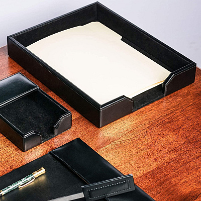 Dacasso Bonded Leather Letter Tray (A1401)