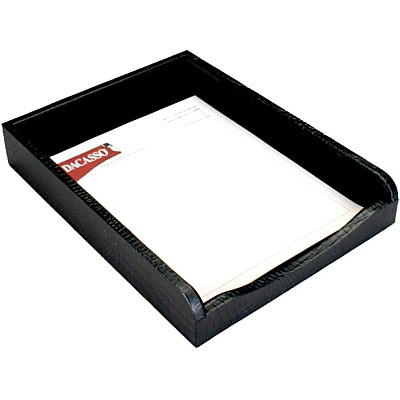 Dacasso Crocodile Embossed Leather Letter Tray (A2201)