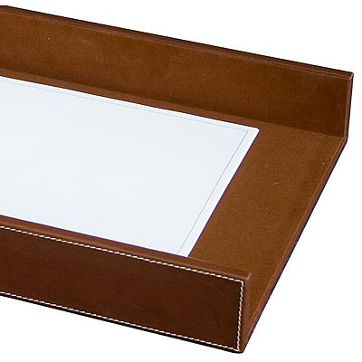 Dacasso Rustic Leather Legal-Size Letter Tray (A3205)