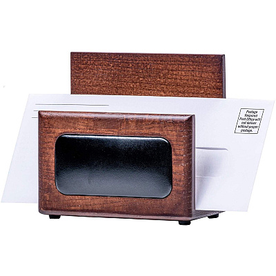 Dacasso Walnut & Leather Letter Holder (A8408)