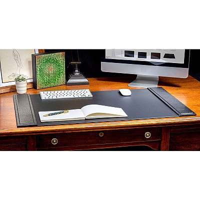 Dacasso Crocodile Embossed Leather Side-Rail Desk Pad (P2201)
