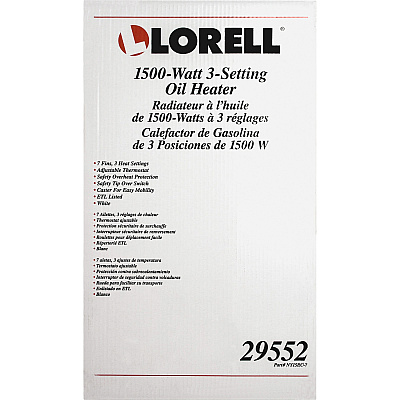 Lorell 3-Setting Oil-Filled Heater (LLR29552)