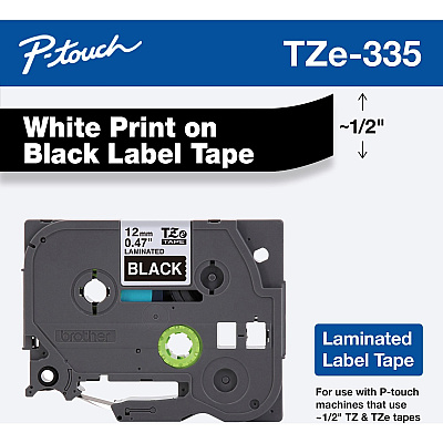 Brother P-touch TZe Laminated Tape Cartridges (BRTTZE335)