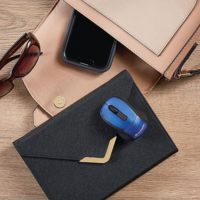 Verbatim Wireless Mini Travel Optical Mouse - Blue (VER97471)