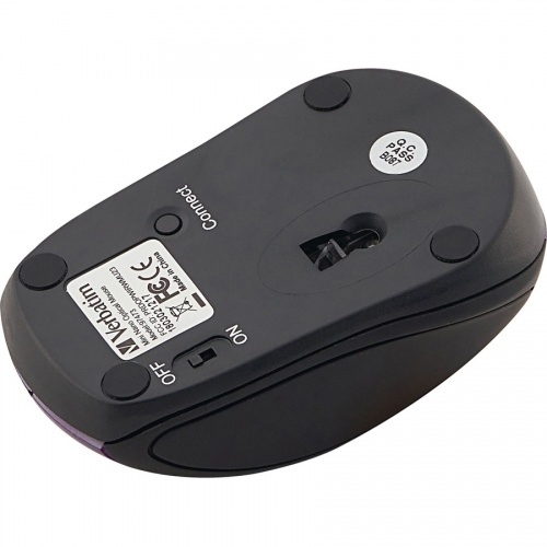 Verbatim Wireless Mini Travel Optical Mouse - Purple (97473)