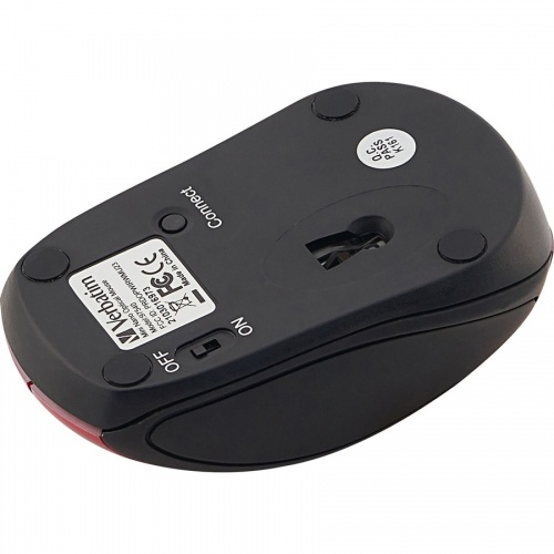 Verbatim Wireless Mini Travel Optical Mouse - Red (97540)