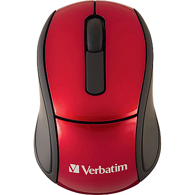Verbatim Wireless Mini Travel Optical Mouse - Red (97540)