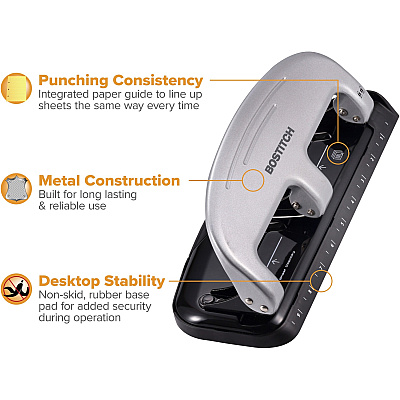 Bostitch EZ Squeeze 20 Three-Hole Punch (ACI2220)