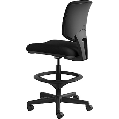 HON Volt Task Stool | Extended Height, Footring | Black Fabric (HON5705GA10T)