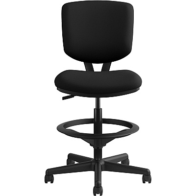 HON Volt Task Stool | Extended Height, Footring | Black Fabric (HON5705GA10T)