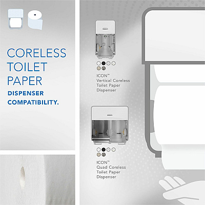 Scott Essential Coreless High-Capacity Standard Roll Toilet Paper (KCC04007)