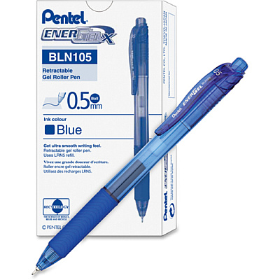 EnerGel EnerGel-X Retractable Gel Pens (PENBLN105C)