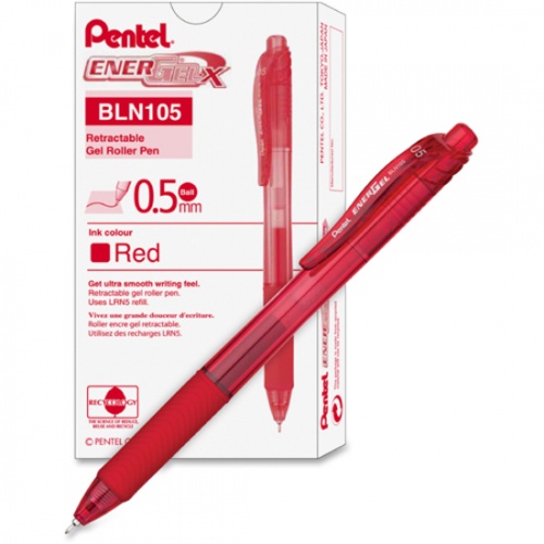 Pentel EnerGel-X Retractable Gel Pens (BLN105B)