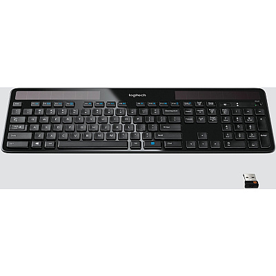 Logitech K750 Wireless Solar Keyboard for Windows, 2.4GHz Wireless with USB Unifying Receiver, Ultra-Thin, Compatible with PC, Laptop (LOG920002912)