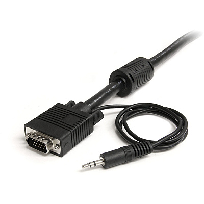 StarTech 30ft High Res Monitor Vga Cable W Audio (MXTHQMM30A)