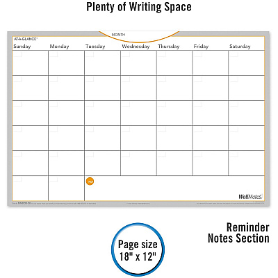 AT-A-GLANCE WallMates Monthly Planning Surface (AAGAW402028)