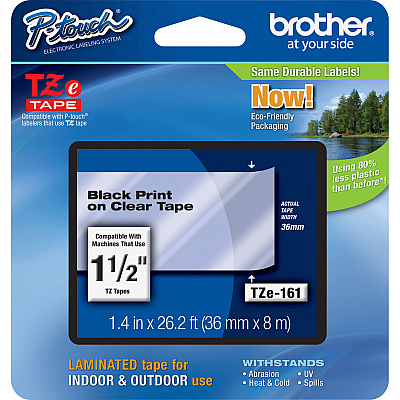 Brother P-Touch TZe Laminated Tape (TZE161)