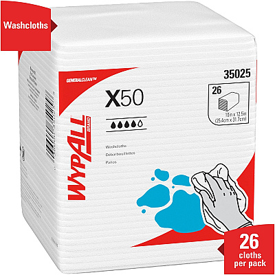 Wypall General Clean X50 Quarterfold Cleaning Cloths (KCC35025)