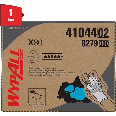 Wypall PowerClean X80 Heavy Duty Cloths - Brag Box (KCC41044)