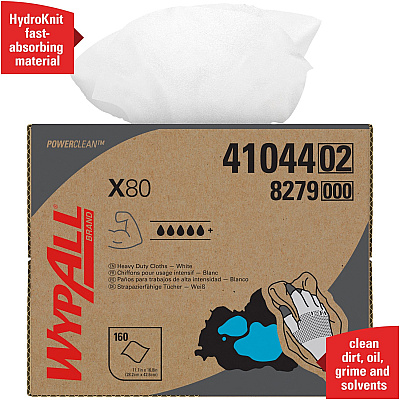 Wypall PowerClean X80 Heavy Duty Cloths - Brag Box (KCC41044)