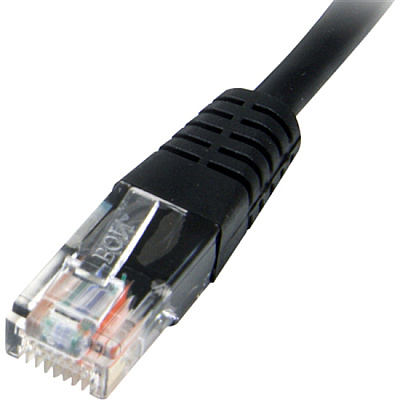 StarTech 10ft Black Molded Cat5e Utp Patch Cable (M45PATCH10BK)
