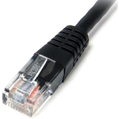 StarTech 15 Ft Black Molded Cat5e Utp Patch Cable (M45PATCH15BK)