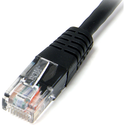 StarTech 6 Ft Black Molded Cat5e Utp Patch Cable (M45PATCH6BK)