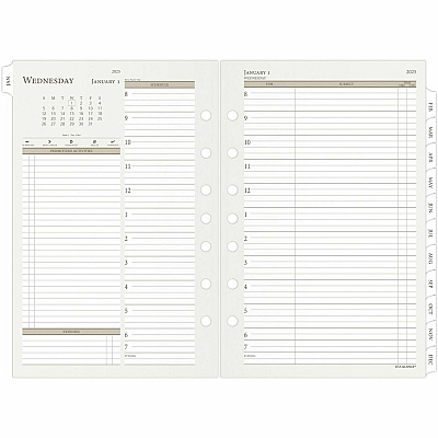 At-A-Glance Daily Monthly Planner Two Page Per Day Refill, Loose-Leaf, Desk Size (481225A)