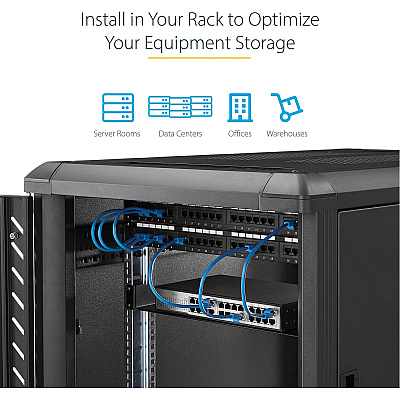 StarTech Rack Mount Shelf 1u 7in Depth Fixed (CABSHELF1U)