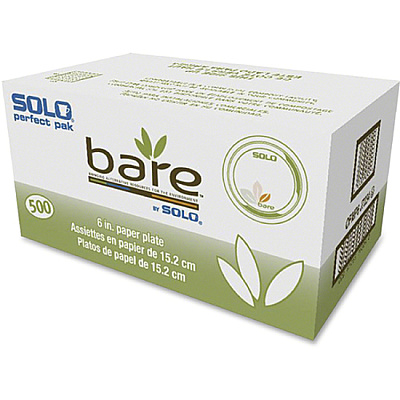 Solo Bare 6" Mediumweight Paper Plates (SCCOFMP6J7234)