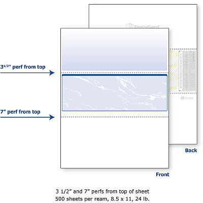 DocuGard Security Blue Marble Business Checks with 11 Features to Prevent Fraud (PRB04509)