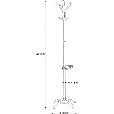 Alba Black Coat Stand (ABAPMCLEON)