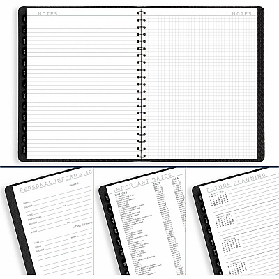AT-A-GLANCE Contemporary Weekly/Monthly Planner, Vertical-Column Format, 11 x 8.25, Graphite Cover, 12-Month (Jan to Dec): 2026 (70950X45)