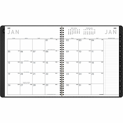 AT-A-GLANCE Contemporary Monthly Planner, Premium Paper, 11 x 9, Graphite Cover, 12-Month (Jan to Dec): 2026 (70260X45)