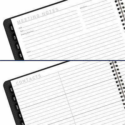 AT-A-GLANCE Contemporary Monthly Planner, Premium Paper, 11 x 9, Graphite Cover, 12-Month (Jan to Dec): 2026 (70260X45)