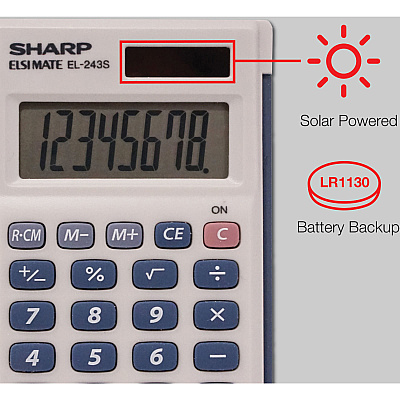 Sharp Handheld Calculator with Hard Case (SHREL243SB)
