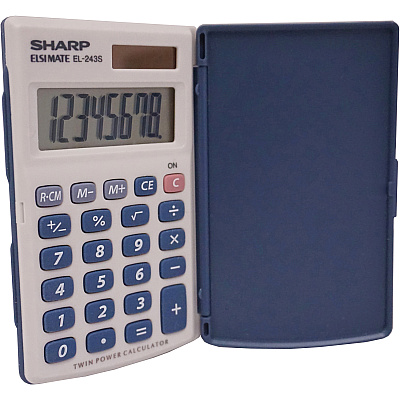 Sharp Handheld Calculator with Hard Case (SHREL243SB)