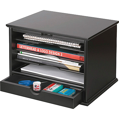 Victor 4720-5 Midnight Black Desktop Organizer