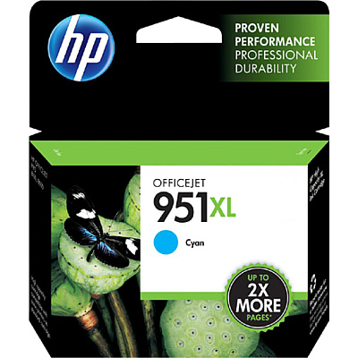 HP 951XL (HEWCN046AN) Original Inkjet Ink Cartridge - Cyan - 1 Each