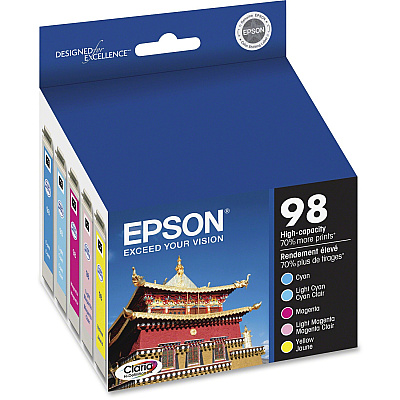 Epson Claria T098920 Original Inkjet Ink Cartridge - Cyan, Magenta, Yellow, Light Cyan, Light Magenta - 1 / Pack (EPST098920S)