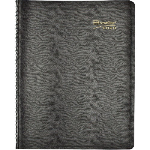 Brownline Soft Cover Twin-wire Weekly Planner (CB950BLK)