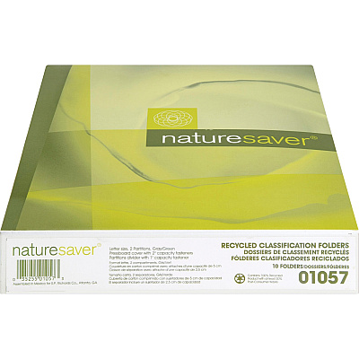 Nature Saver 2/5 Tab Cut Letter Recycled Classification Folder (NAT01057)