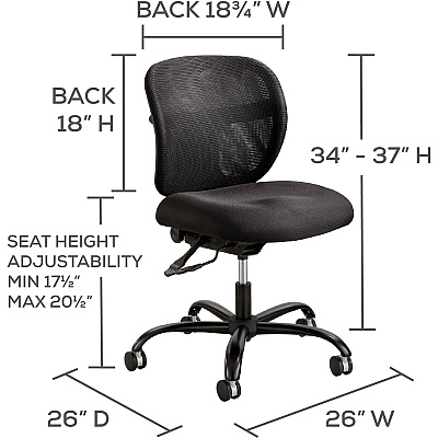 Safco Vue Intensive Use Mesh Task Chair (SAF3397BL)