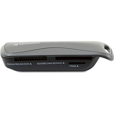 Verbatim SD/Memory Stick Pocket Card Reader, USB 2.0 - Graphite (VER97709)