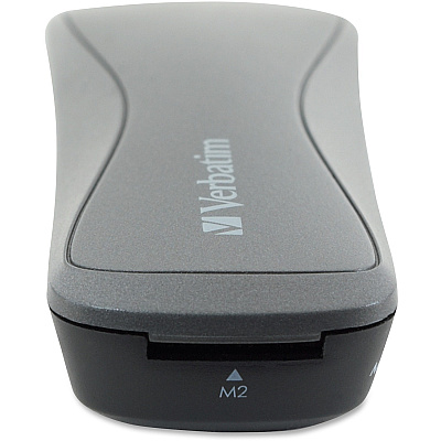 Verbatim SD/Memory Stick Pocket Card Reader, USB 2.0 - Graphite (VER97709)