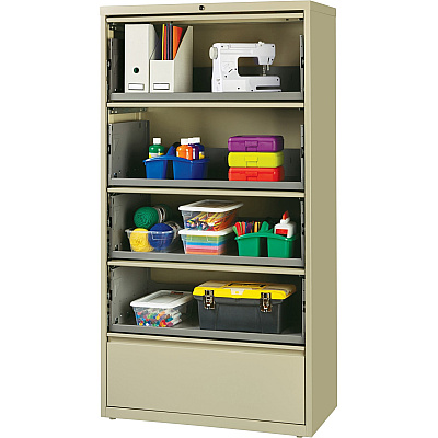 Lorell Fortress Lateral File with Roll-Out Shelf (LLR43512)