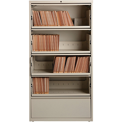 Lorell Fortress Lateral File with Roll-Out Shelf (LLR43512)